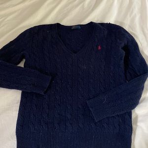 Polo by Ralph Lauren navy cable knit sweater size medium